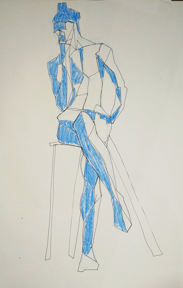 Técnica mixta experimental hilo-color