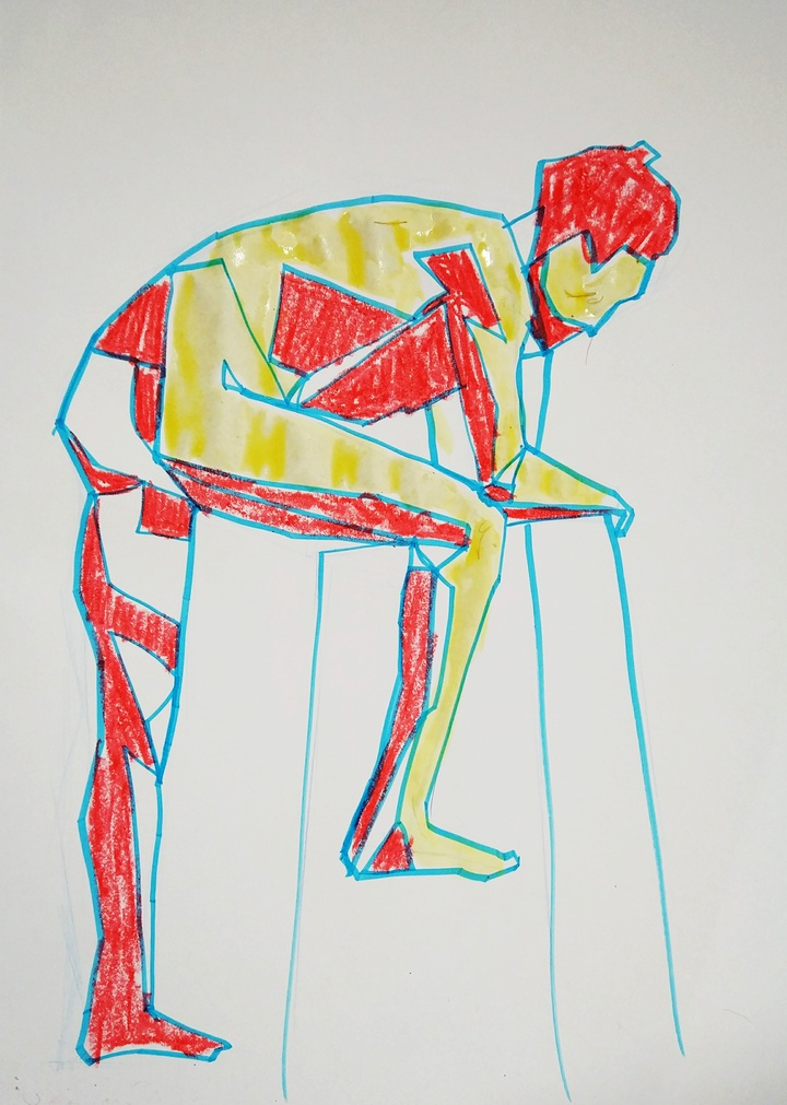 Técnica mixta experimental hilo-color