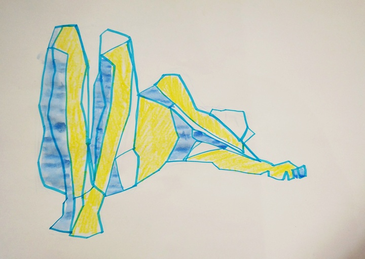 Técnica mixta experimental hilo-color