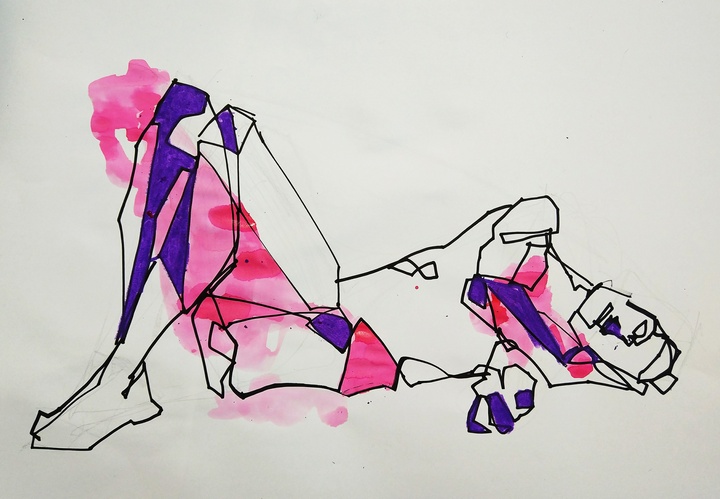 Técnica mixta experimental hilo-color