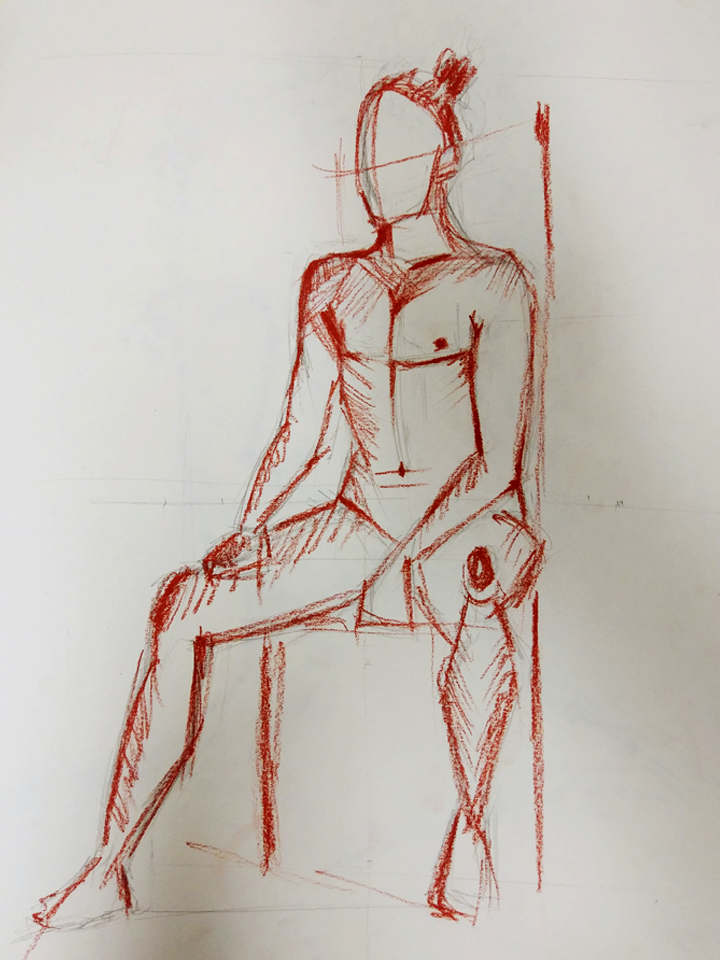 Pose sentado. Anónimo.