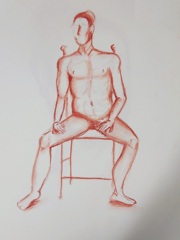 Pose sentado. Anónimo.