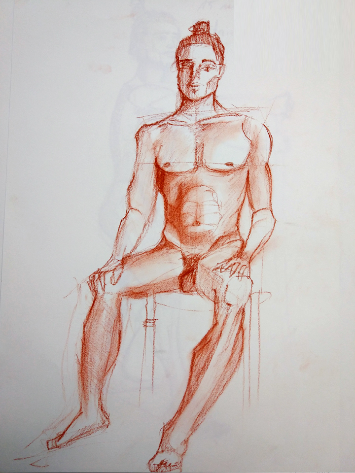 Pose sentado. Anónimo.