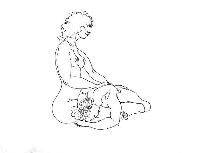 Dibujo de desnudo en linea de Javier Astarloa. Sesión con Cristina Romero. (2)